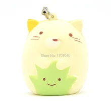 25 шт./лот 7 см Сумико гураши мягкими с рисунком милого кота талисман моделирование Еда ароматизированный Хлеб игрушки оптом