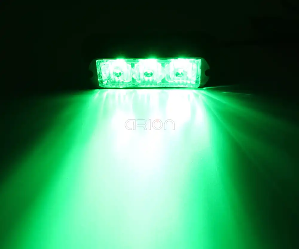 Cirion ホットグリーン色 11 フラッシュモード 3 Led 車ストロボ警告緊急回復ライト点滅ランプ 12 V 24 V Flashing Lamp Grill Strobeslamp Flashing Aliexpress