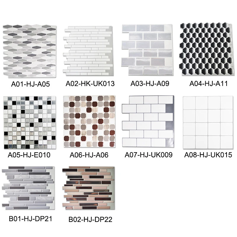 Kaguyahime 10Pcs Self Adhesive Mosaic Tiles 3D Retro Wall Stickers DIY Waterproof Wallpaper Crystal Brick Wall Papers Home Decor Kaguyahime 10Pcs Self Adhesive Mosaic Tiles 3D Retro Wall Stickers DIY Waterproof Wallpaper Crystal Brick Wall Papers Home Decor