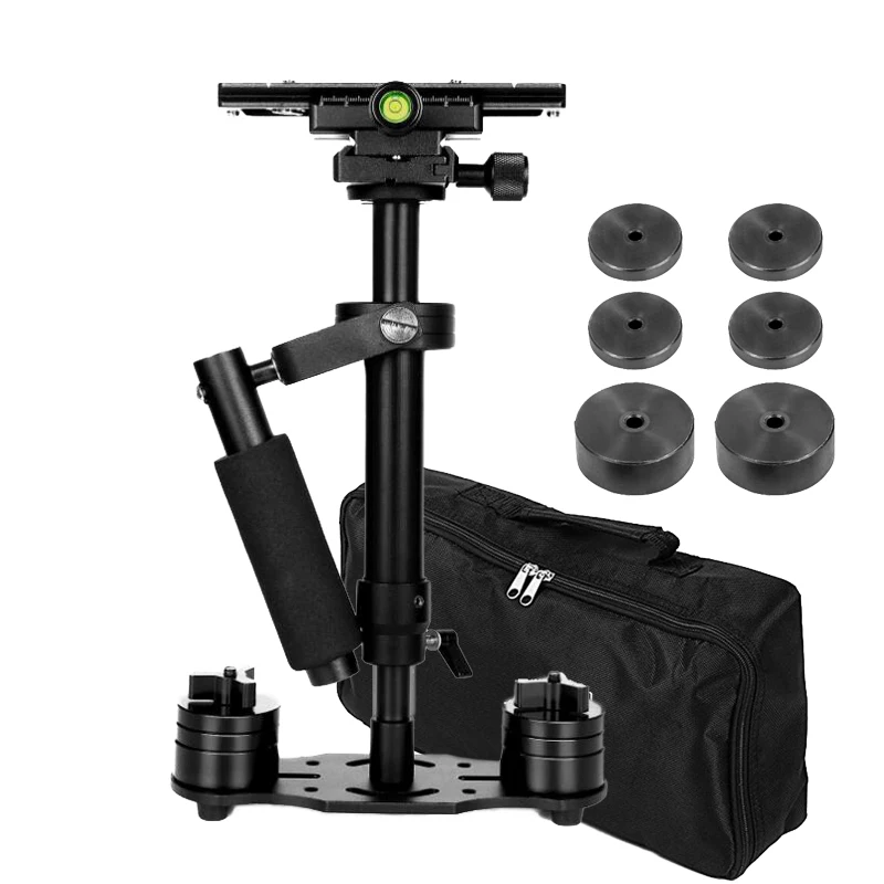 

Professional Camera Stabilizer S40 Steadicam 15.7"/40cm 6 weights Video Camera Stabilizer for DSLR and Video Cameras up to 1.8KG