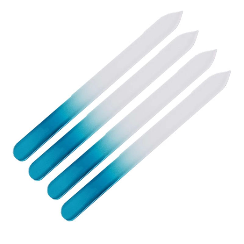 

ROSALIND Blue Nail Files 4Pcs/Lot Durable Crystal Glass File High Quality Buffer Manicure Tools Device Nail Art Decorations Tool