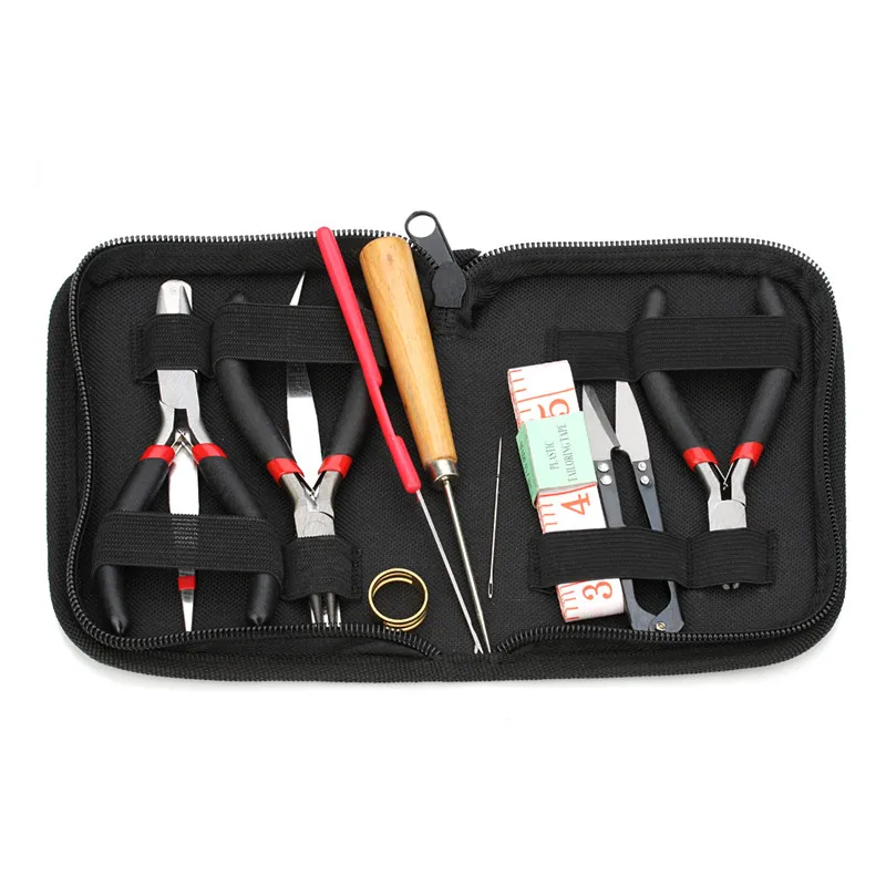 1 Set Multifunctional Jewelry Tools Equipments Scissors Pliers Awl Pin Fit Jewelry Making DIY Bead Work Tools Set F2971