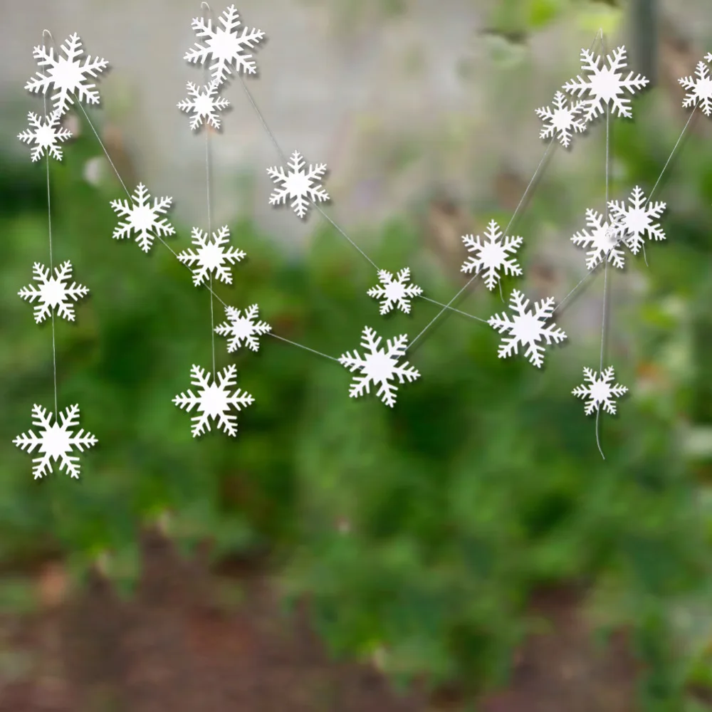 

Christmas Paper Snowflake Garlands Decoration Winter Party Supplies Gift Birthday Wedding Home Artificial Snow Decor