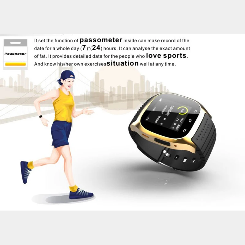 Умные часы Interpad M26 с фитнес трекером шагомером Smartwatch поддержкой громкой связи
