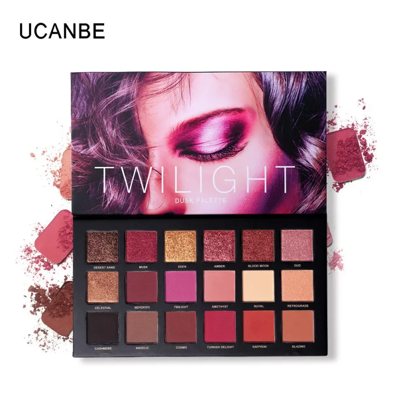 

18 Colors Cosmetic Shimmer Matte Chrome Pigmented Pressed Eyes Makeup Natural Long Lasting Eyeshadow Palette