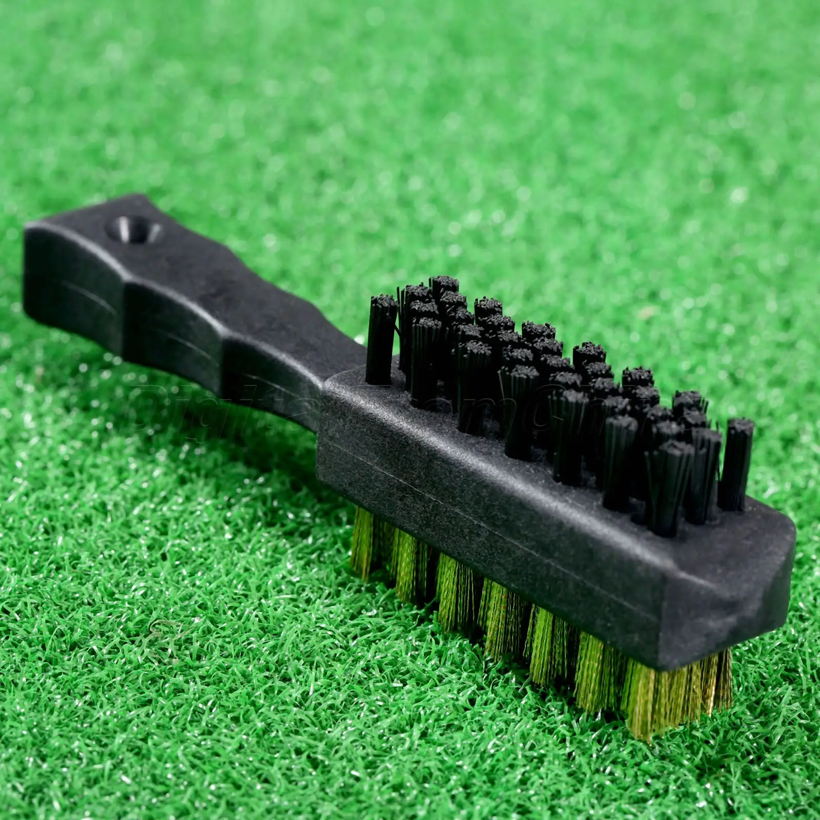Double Sided Golf Iron/Wood Club Groove Cleaner Shoe Cleats Cleaning Scrubber Brush Black Free Shipping