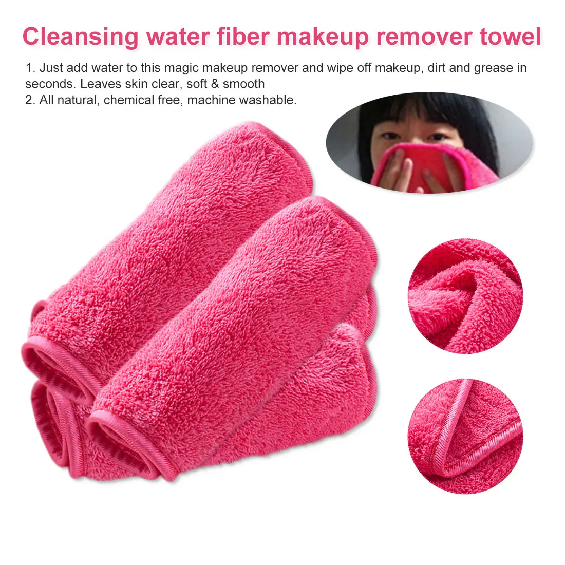 

1 Pc Magic Brush Sponges Makeup Remover Microfiber Cloth Pads Remover Towel Face Cleansing Makeup