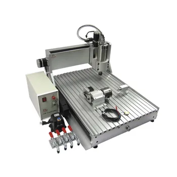

3 axis 4 axis cnc router 6090 Z VFD 1500W for wood metal glass with USB LPT port water pump