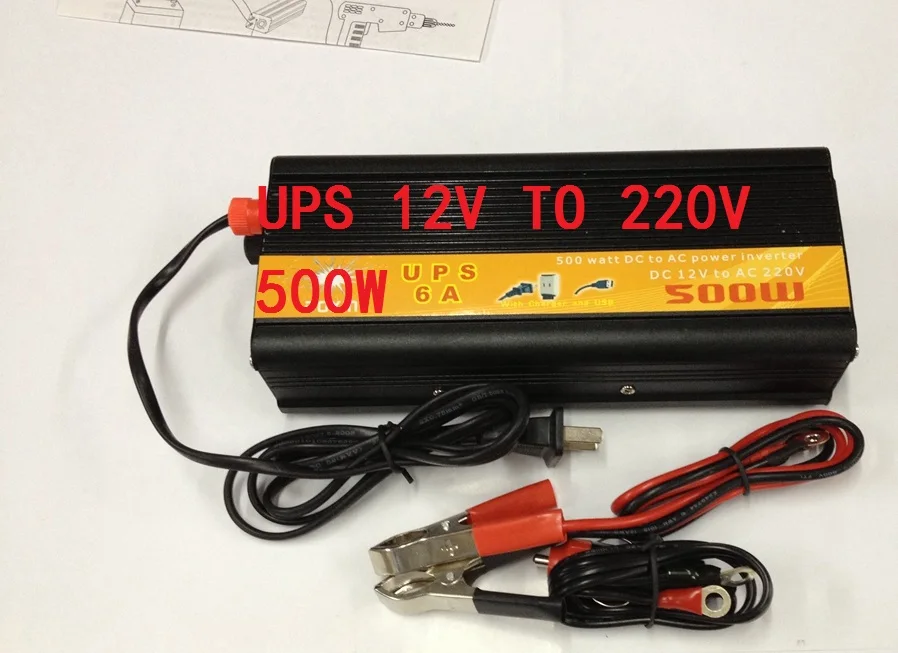 

UPS Inverter DC12V To AC220V Car Power Inverter 500W Universal Uninterrupted Power Supply