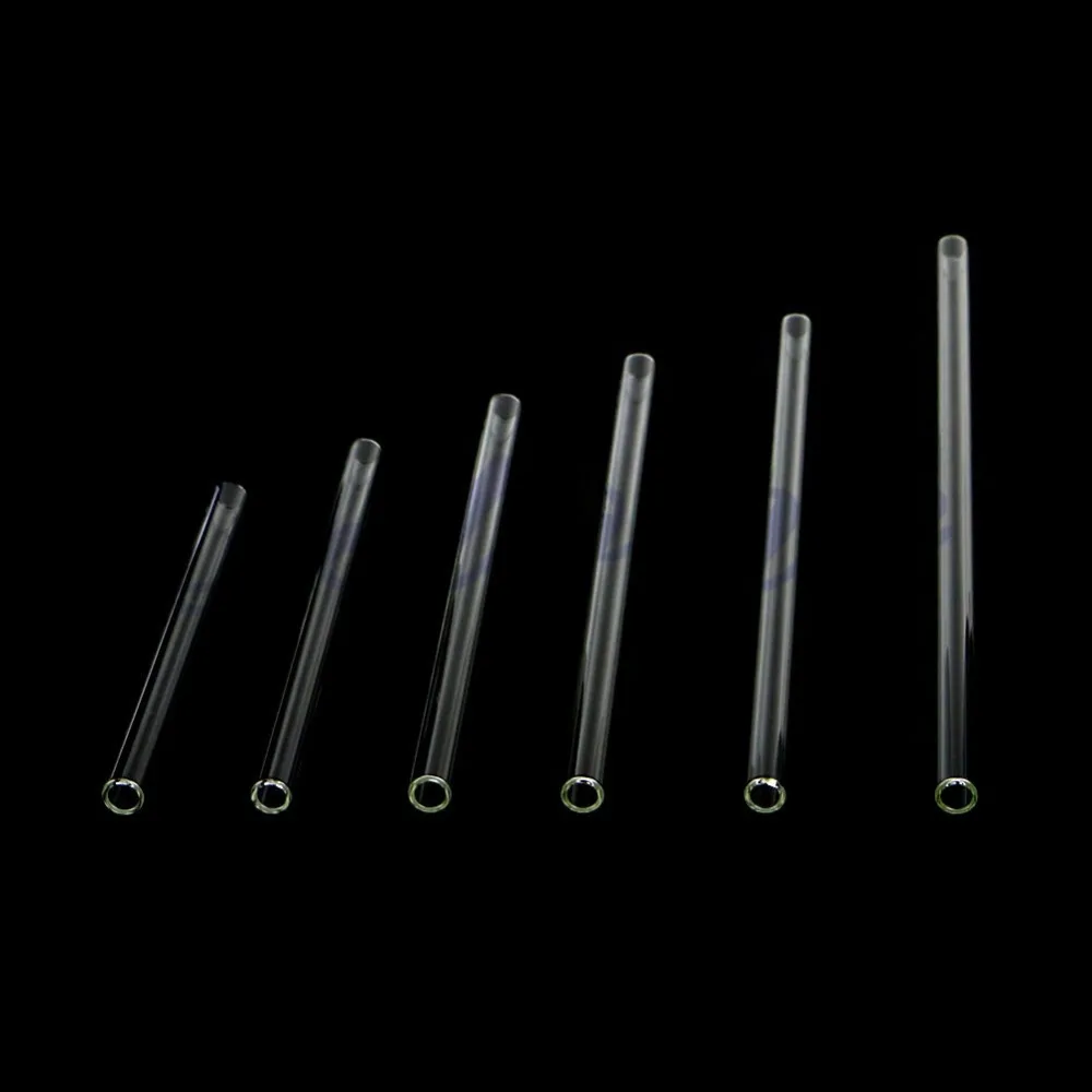 Drinking Straws Clear Glass 10mm Reusable Wedding Birthday Party MAR18