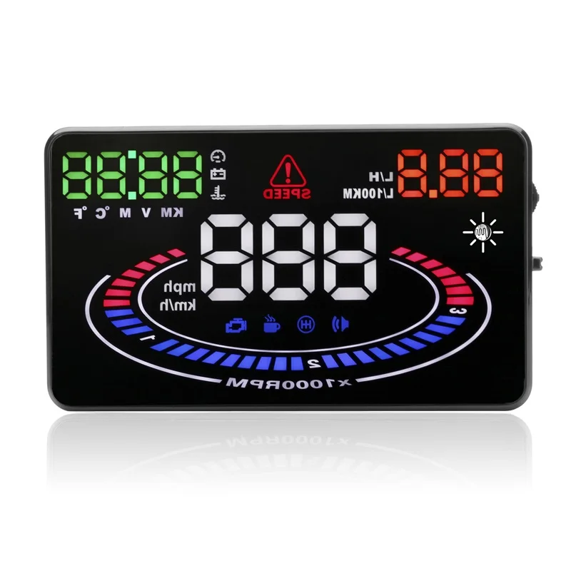 HUD OBD2 дисплей головы вверх автомобиль велоцид proyector OBD UE MPH км/ч цифровой Coche velocimetro