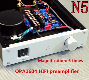 

All aluminum PRE-AMP Upgraded version N5 OPA2604 Fever Class HIFI finished Preamplifier amplifier with 27 ALPS Potentiometer