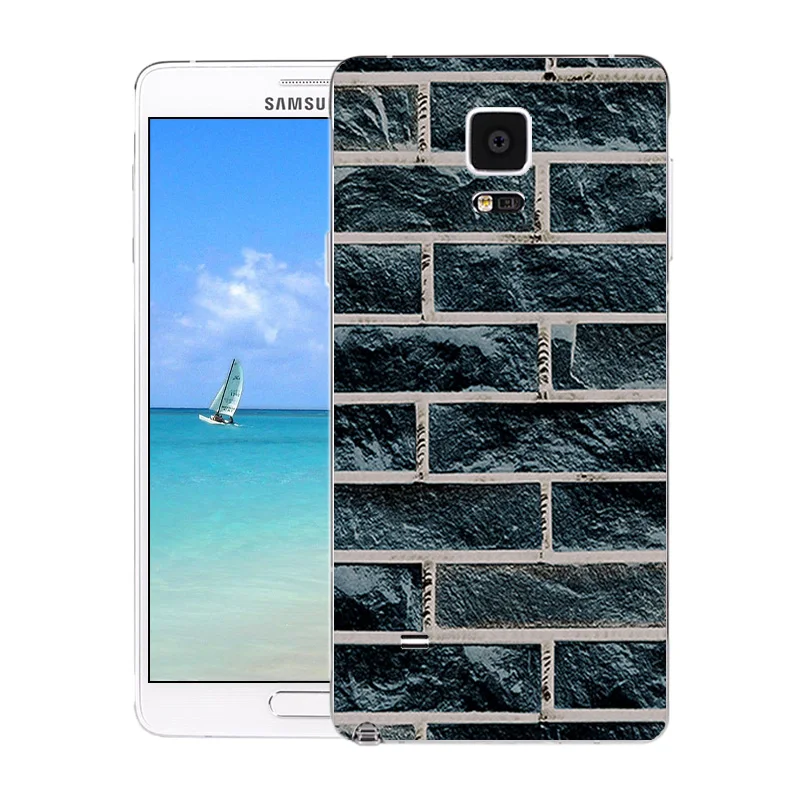 Чехол для Samsung Note 4 силиконовая задняя крышка чехол телефона Galaxy note4 с принтом в