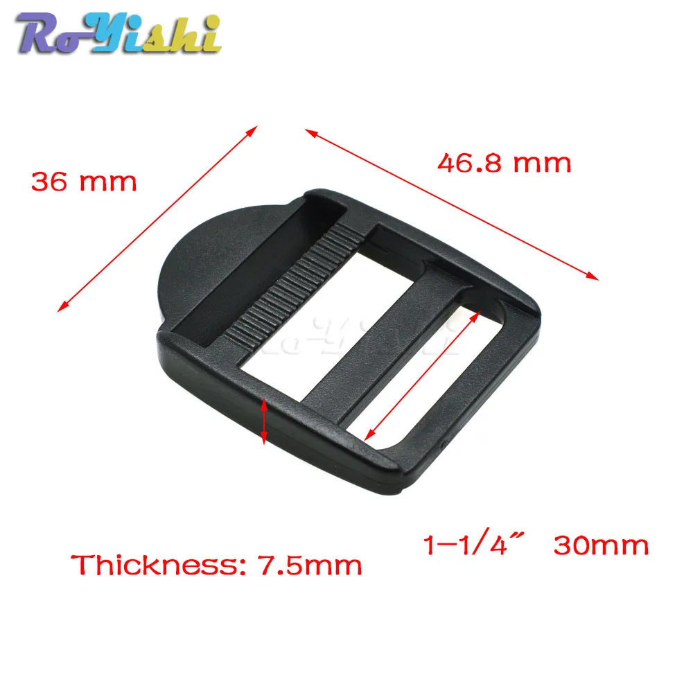 1 шт лестница замок слайдер пластиковые пряжки лямки рюкзака сетка черный - Цвет: Webbing Size 30mm