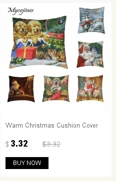 Комбинированная подушка для пожилых людей и щенков, милая собака добермана, теплый снег, деревенский простой красочный классический стиль, украшение для дома