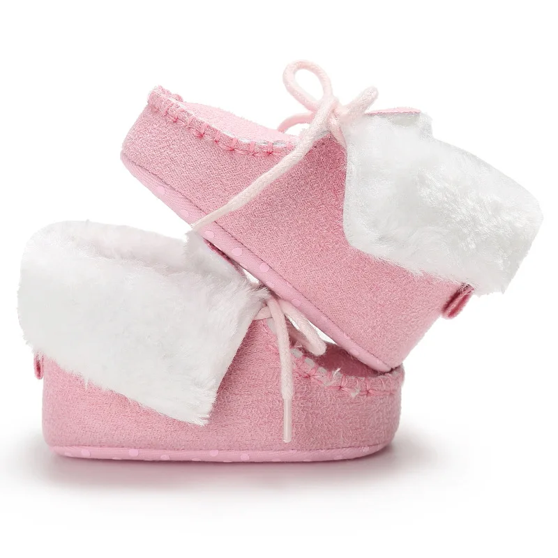 Sapatos de Bebê Sapatos de Pele de lã Meninas do Bebê Botas de Pele Botas de Bebê Inverno Botas Crianças Quentes Carneiro Couro Genuíno Menino 39 Mamãe e Bebê