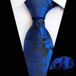 SKng новый цветочный Для мужчин s галстук носовой платок комплект жаккардовые Шелка шеи галстук 8 см Полосатый Галстук Пейсли для мужской