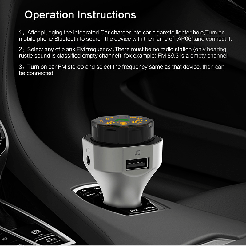Bluetooth автомобильный комплект MP3-плеер fm-передатчик аудио USB зарядное устройство для телефона iPhone samsung