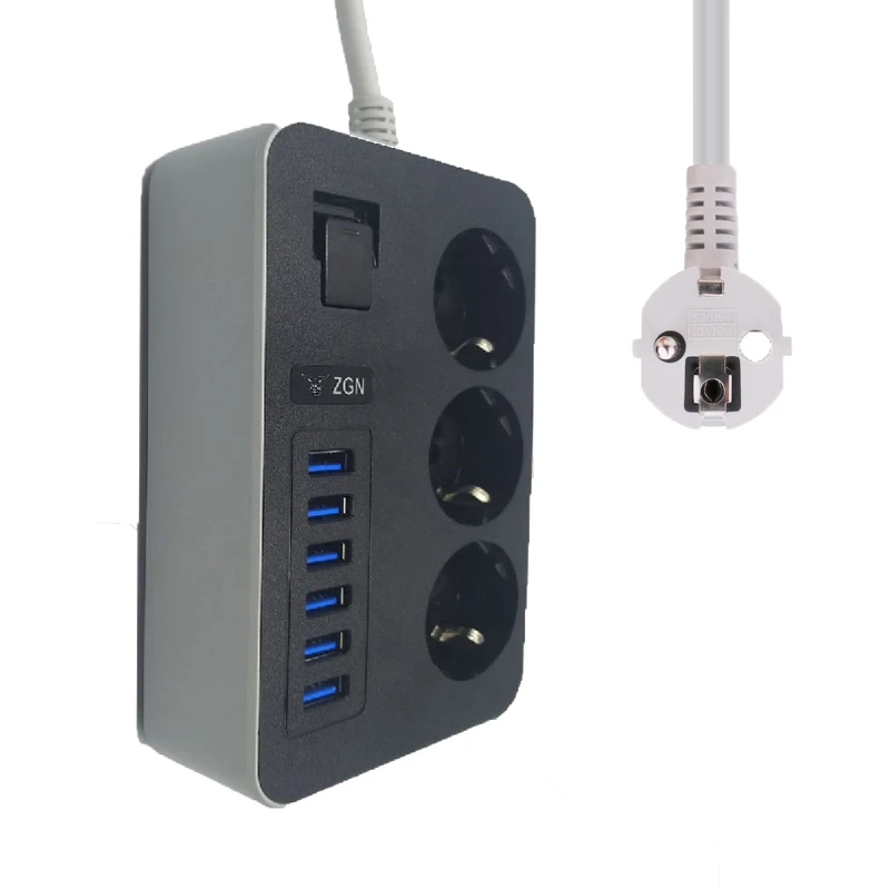 USB Мощность удлинитель защита розетки от скачков напряжения 1 8 M шнур штепсельная