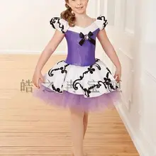 Тренировочная одежда для занятий гимнастикой для девочек Детский костюм для танцев модные Юбка для балета латинские, Джаз платье для детей