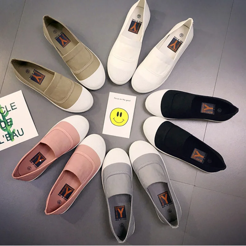 womens slip on white canvas shoes
