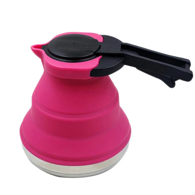 

1500Ml Portable Silicone Collapsible Tea Kettle Outdoor Folding Kettle For Camping Travel Kettle