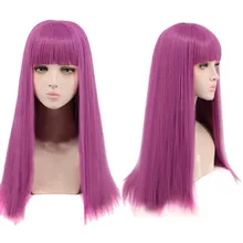 SALE Breathable Women's Girl Purple Wig Long Straight Synthetic Hair Full Wigs Cosplay Natural Hair Wig Gift Dropshipping SALE Breathable Women's Girl Purple Wig Long Straight Synthetic Hair Full Wigs Cosplay Natural Hair Wig Gift Dropshipping