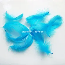 500 шт окрашенные небесно-голубой цвет 5-8 см/2-" DIY серьги ювелирные аксессуары плавающие гусиные перья