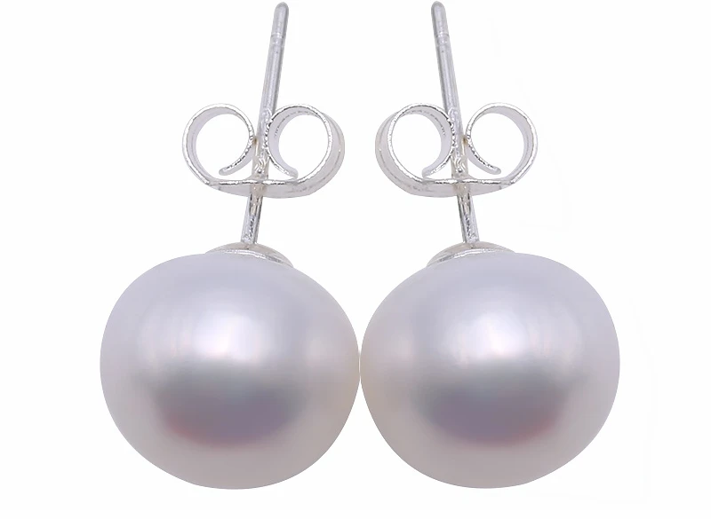 

Earrings for Women Pearl Sterling Silver AAAA Natural 9mm White Pink and Lavender Freshwater Pearl Studs Earrings