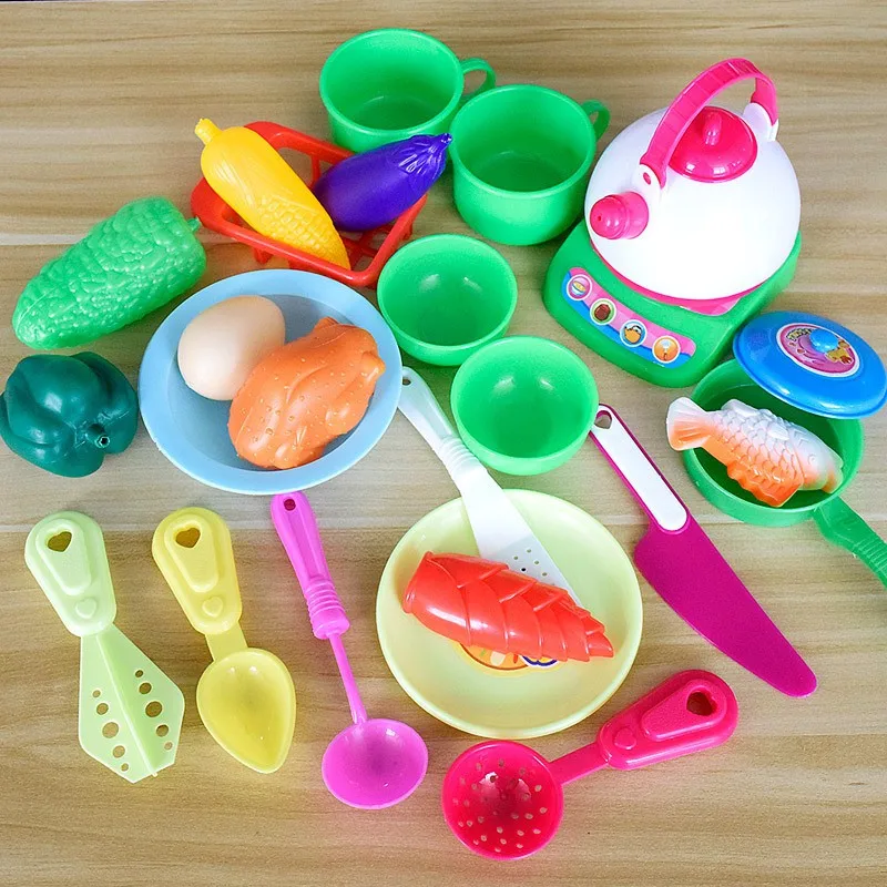 

25PCS/set Simulasi Bermain Peran Memasak Cooking Tool Model Toy set for Kids Gifts