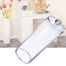 Acrylic Cotton Swab Organizer Box Portable Round Container Storage Case Make up Cotton Pads Q-tip Box For Home Hotel Office