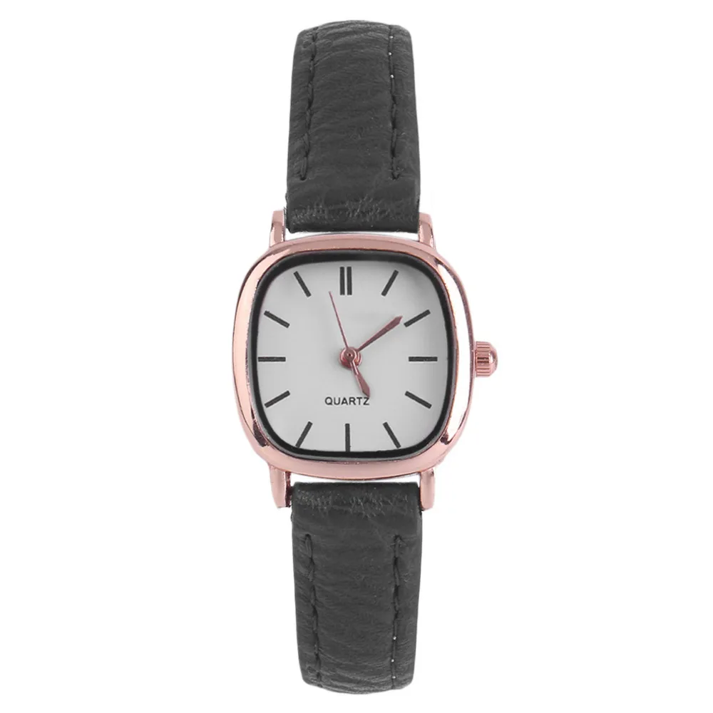 

Fashion Relogio Feminino Vintage Ladies Small Dial Square Dress Watch Fashion Woman Quartz Thin Leather Wristwatch