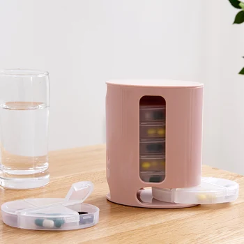 

Portable One Week Small Pill Box Mini Drug Storage Box Large Capacity Sealed Carry-on Travel Pills Box