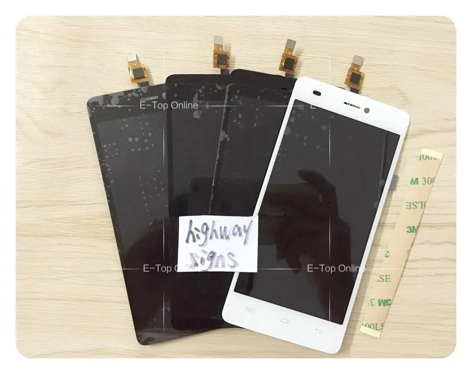 

100% tested Black/white lcd For Wiko highway signs LCD Display with Touch Screen Digitizer Full Assembly +  +tracking