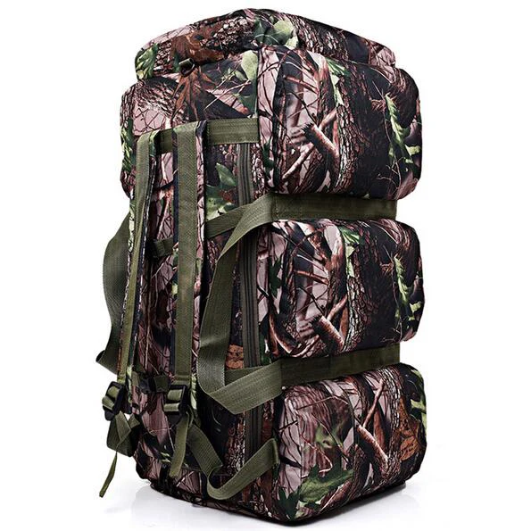 02 Camouflage Большой Вместительный уличный рюкзак, тактическая сумка для путешествий, походные рюкзаки, мужские военные тактические рюкзаки, водонепроницаемая уличная сумка - Цвет: 02 Camouflage