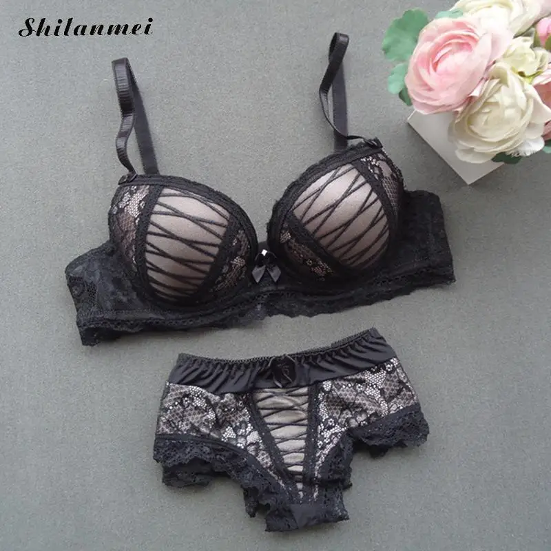 4 Color Sexy Elegant Black Lace Bra And Panty Set Women Bras Underwear Lady Push Up Bra Embroidery Lingeries Bra Sets Brief Set 4 Color Sexy Elegant Black Lace Bra And Panty Set Women Bras Underwear Lady Push Up Bra Embroidery Lingeries Bra Sets Brief Set