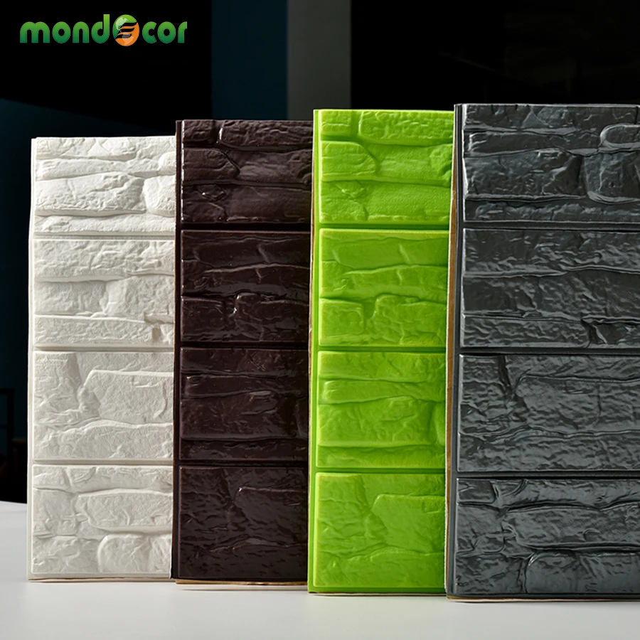 Us 3 13 45 Off Pe Foam 3d Wallpaper Home Decoration Brick Pattern Soundproof Stickers Bedroom Living Room Waterproof Self Adhesive Wall Paper In