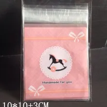 10x10+ 3 см печенья упаковывая троянов самоклеящиеся прозрачные пластиковые пакеты пакет для выпечки 100 шт./лот