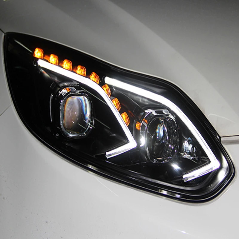 

Car Styling for Ford Focus Headlights 2012-2014 LED Headlight for Focus Head Lamp LED Daytime Running Light LED DRL Bi-Xenon HID