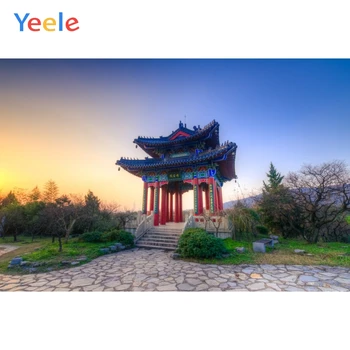 

Yeele Landscape Ancient Gazebo Photocall Painting Photography Backdrops Personalized Photographic Backgrounds For Photo Studio