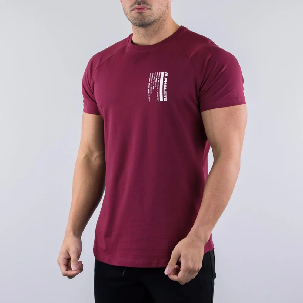 

Mens Summer Gyms Casual TShirt Top Crossfit Fitness Bodybuilding Muscle Male Short TShirts 2019 Cotton Print Streetwear Tee Tops