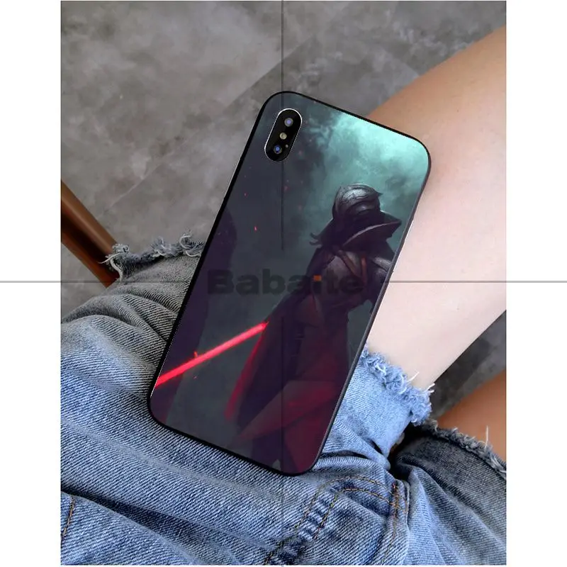 Babaite Darth vader star wars умный чехол черный мягкий чехол для iPhone X XS MAX 6 6s 7 7 plus 8 8 Plus 5 5S SE XR - Цвет: A7