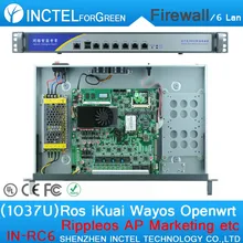 1U Case 1037U Multi Gigabit Network Firewall Server with Intel PCI E 1000M 6*82583V IN-RC6