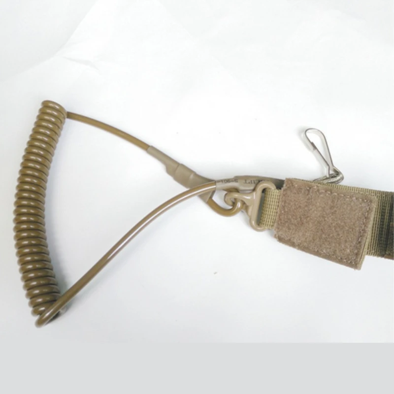 التكتيكية Bushcraft حبال قابل للسحب البلاستيك الربيع مرونة حبل لمكافحة خسر المفاتيح والعتاد في الهواء الطلق تنزه كامب هانت تسلق التبعي