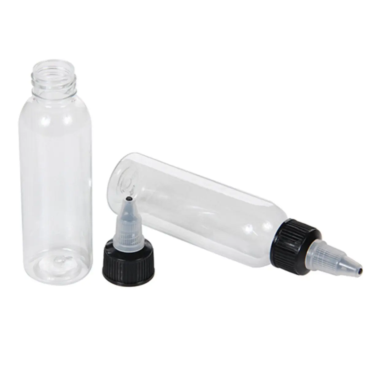 10pcs 30ml 60ml 120ml PET Transparent Dropper Bottles Empty E Liquid Oil Juice Vape Containers with TWIST Top Caps