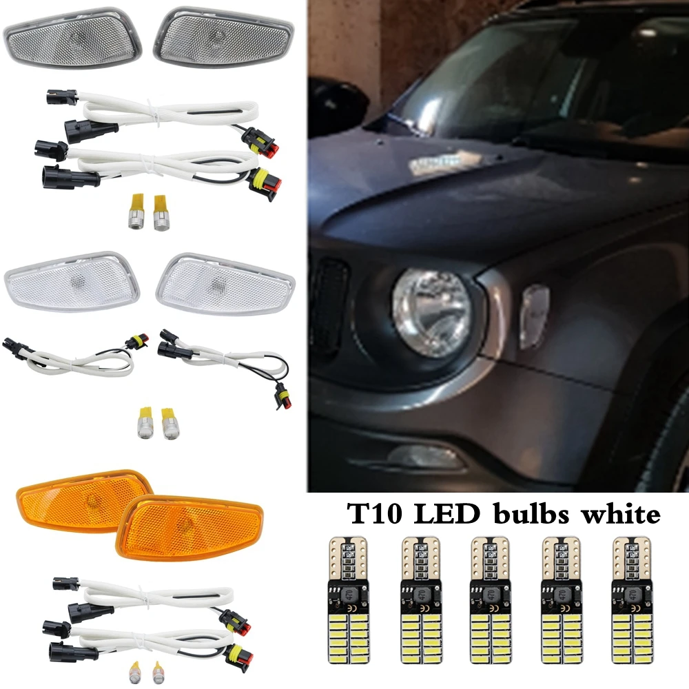 T10 LED bulbs For Jeep Renegade Led Light Side Turn Signals for Jeep