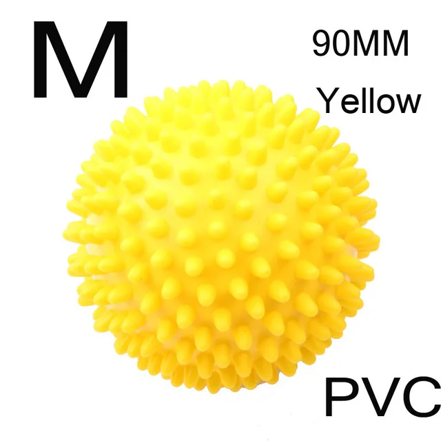 ПВХ поймать Фитнес мяч Ежик хват тренировочный мяч Портативный ФИЗИОТЕРАПЕВТИЧЕСКИЙ массаж мяч - Цвет: Светло-желтый