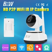 IP Dome Camera + Infrared Motion Sensor HD 720P P2P Baby Monitor P/T WiFi Video Surveillance Security CCTV Onvif 3.6mm Endoscope