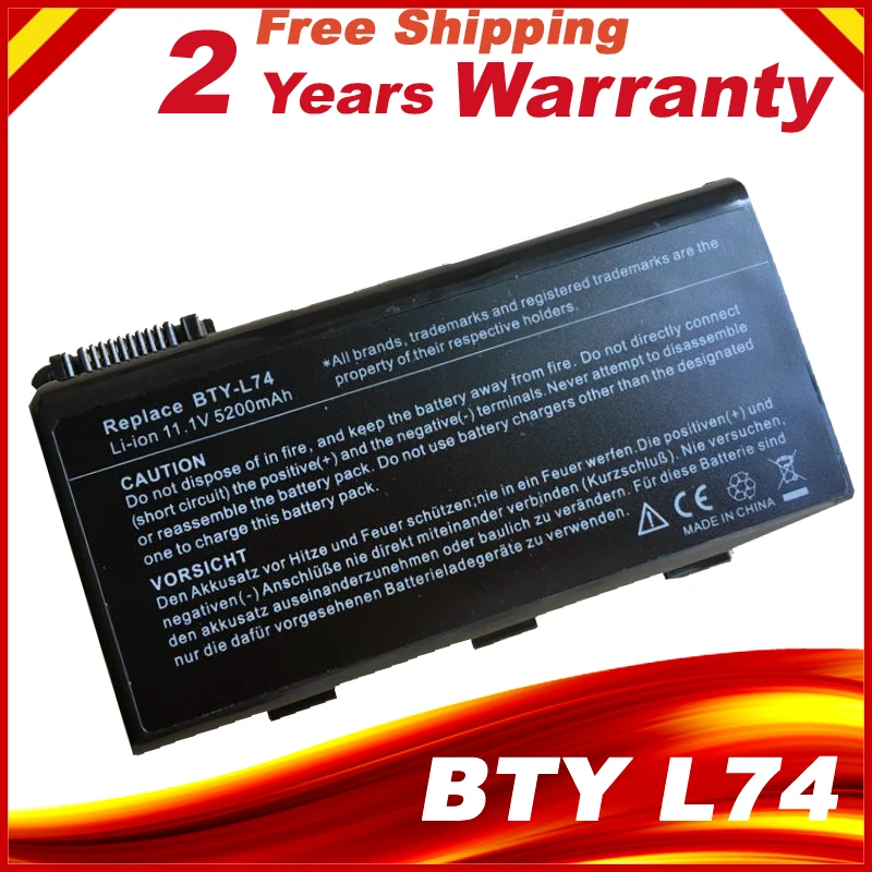 Bty L74 Специальная цена Новый 6 ячеек BTY батареи ноутбука для MSI A6200 CR600 CR610 CR620 CR700 CX 600