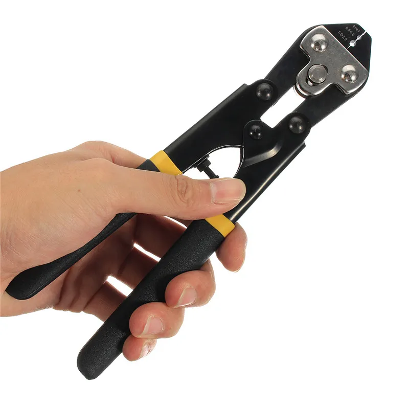 Crimping Pliers High Quality 65 Manganese Steel Hand Tools Yellow Black Wire Rope Crimp Capacity 0.1-0.5 0.5-1.0 1.0-2.0 mm